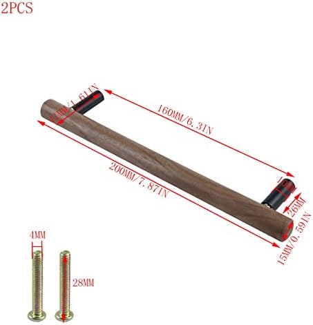 Mewutal 2 БР. Дървен Шкаф Дърпа Дължина 136 мм/5,35 Дръжки за чекмеджета с основа от Алуминиева сплав, за гардероб,