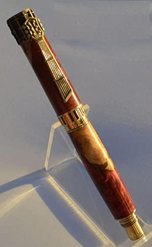 Писалка ge - Keen Ръчно изработени Наситен цвят Бордо Хибридни Музикални Античен Латунная Писалка за Ръчна работа
