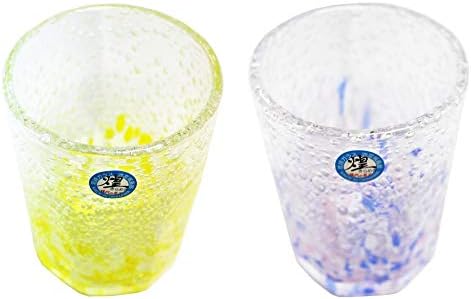 Осмоъгълен чаши Kirakobo (жълто, синьо / розово) с диаметър 3,0-инчов (7,5 см), Море мехурчета, опаковки от