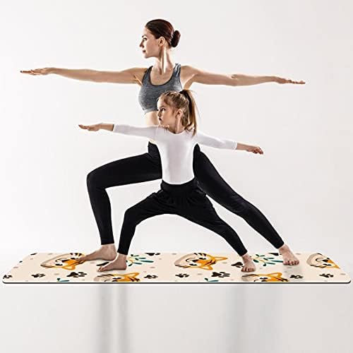 Siebzeh Хитър Тигър Премиум-Дебела подложка за йога, в Екологично Чист Гумена подложка за здраве и фитнес, Нескользящий