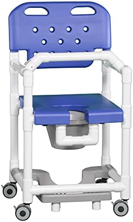 IPU ELT817 P FRLB Луксозни стол-скрин за душ с поставка за краката и перекладиной на колене за използване Върху съществуващите тоалетна, Прикроватной тумбочкой и в душата