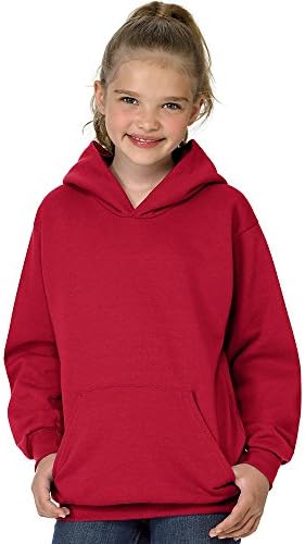 Пуловер Hanes Youth ComfortBlend EcoSmart с качулка Deep Red_XS