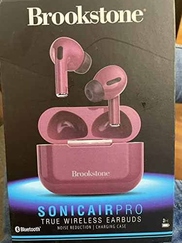 Калъф за зареждане на Brookstone SONICAIR Pro True Wireless накрайници за уши с Шумопотискане Червен