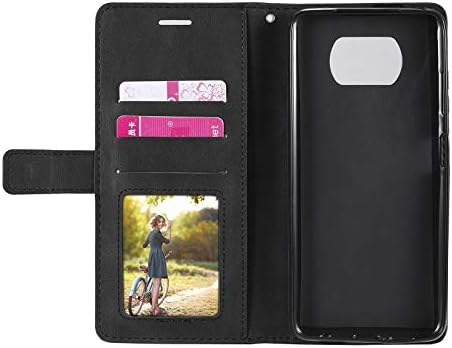 Кожен калъф-портфейл за Xiaomi Poco X3 NFC, Премиум Pu Калъф-книжка с панти капак, калъф-книжка с отделения