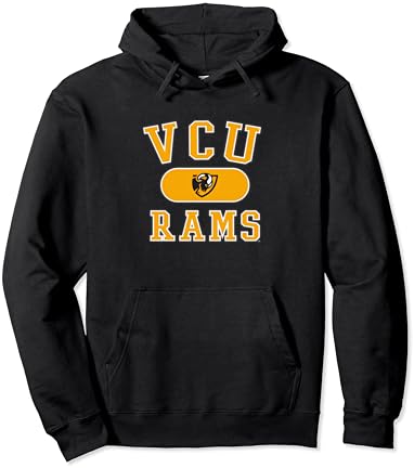 Университет на Щата Вирджиния Сдружение Рэмс Черен Официално Лицензиран Пуловер С качулка