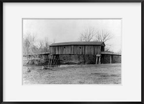 БЕЗКРАЙНИ СНИМКИ Снимка: Старият Покрит мост, 1861 година, Ливингстън, Алабама, окръг sumter са | Реколта възпроизвеждане на снимки, готова за поставяне