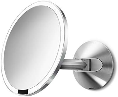 simplehuman ST3002 20 cm за монтаж на стена Перезаряжаемое Сензорно Огледало, Увеличително Огледало за гримиране