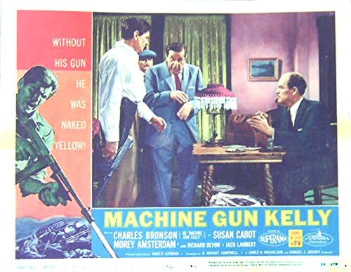 Machine Gun Kelly 1958 Автентичен, Оригинален Гангстер Чарлз Бронсън 11x14 Лоби Карта 2 Постер на филма
