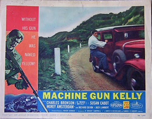Machine Gun Kelly 1958 Автентичен, Оригинален Гангстер Чарлз Бронсън 11x14 Лоби Карта 3 Постер на филма