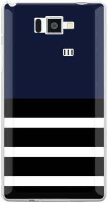 Втора Кожа Однотонная кант в Тъмно синьо (Прозрачен) Дизайн от ROTM/за телефони от серия AQUOS ISW16SH/au ASHA16-PCCL-202-Y385