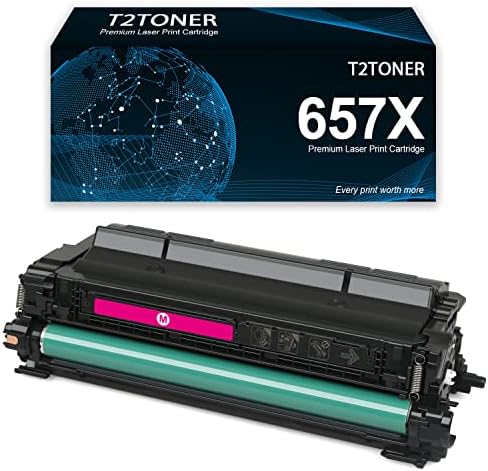 T2TONER Рециклирана тонер касета 657X (CF473X) в замяна за принтер на HP Enterprise Color MFP M681dh M681f M681