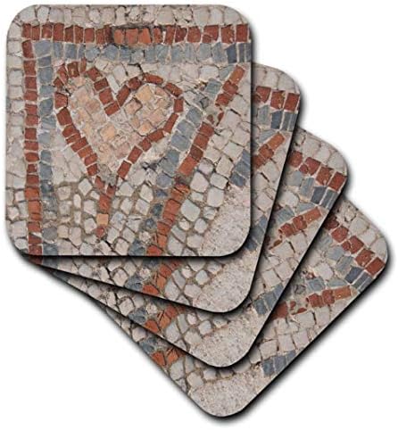 3dRose CST_208024_3 Турция, Кушадасъ, Ефес. Детайл от Древна подови мозайки. Поставка за керамични плочки (комплект