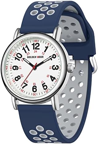 Водоустойчиви часовници за медицински сестри GOLDEN Hour за медицински работници, студенти, Жени, мъже - Светлинен