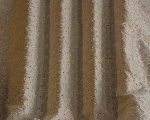 Бродерия цвят на слонова кост, коприна тъкани Dupioni Shantung, ширина в парцела, 54 инча