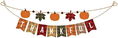 Благодарен Есента на Банер от Зебло С Листа за Деня на Благодарността 60W Briarwood Lane