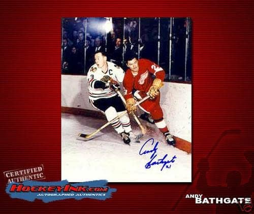 АНДИ БАТГЕЙТ Подписа договор с Детройт Ред Уингс 8 X 10-70047 - Снимки от НХЛ с автограф