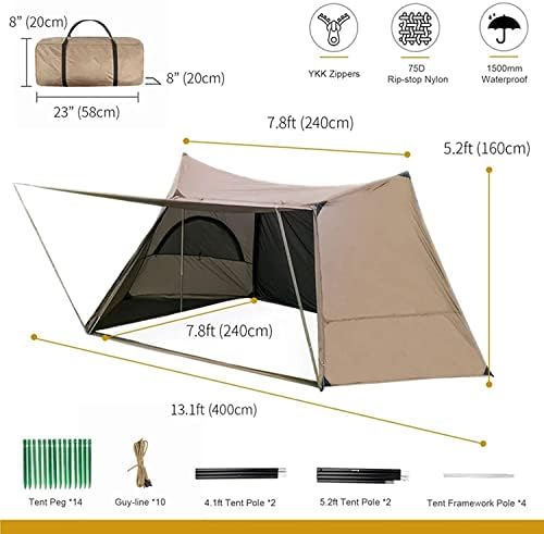 палатката е Лека Туристическа палатка, Палатки за къмпинг на 3-ма човека, Водоустойчив Ветрозащитная Семейна