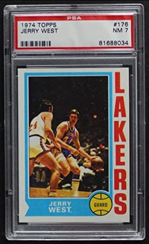 1974 Топпс 176 Джери Уест Лос Анджелис Лейкърс (баскетболно карта) PSA PSA 7.00 Лейкърс ВВУ