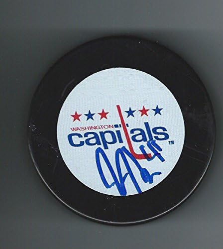 Джейсън Елисън Подписа на шайбата на Вашингтон Кепитълс - за Миене на НХЛ с автограф