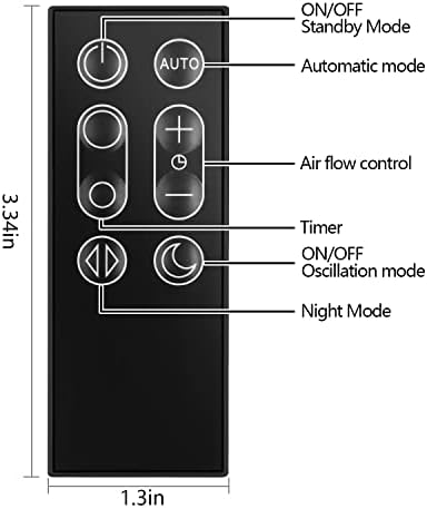Преносимото дистанционно управление 967400-01 за модели на пречистване на вентилатора Дайсън Pure Cool Link