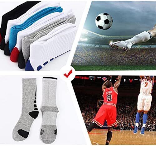 UNeedVog Мъжки Спортни Чорапи Дишащи Чорапи-тръба Против изпотяване За бягане На Открито Баскетболни и Футболни