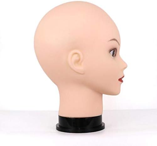 22-инчовата главата на манекена Milageto за мъже и жени с поставка за демонстрация на перука - бял грим