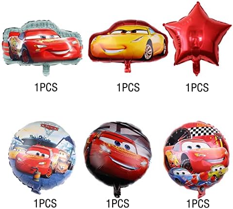 7 бр. машинки Светкавица Маккуин Балони балони за момчетата на рожден ден, детски душ, състезателни коли, тематични