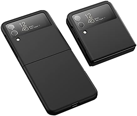 Zouzt Тънък Дизайн на Задния капак за Samsung Galaxy Z Flip 3 / Z Flip3 5G Case (2021) - Твърда делото на корпуса - Черен