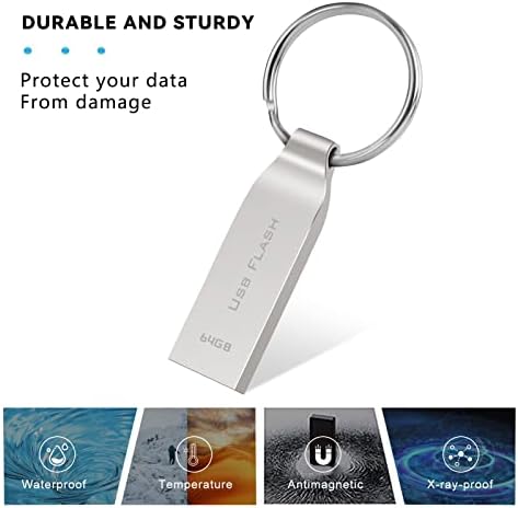 Флаш памет 64 GB USB 2 опаковки Високоскоростен USB устройство с памет Водоустойчив USB-памет Mini USB с дизайн