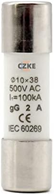 20pcs RO15 AC 500V Керамичен предпазител за бързо действие RT18-32 10X38 gG Силует 2A 4A 6A 8A 10A 16A 20A 25A 32A (Размер: 2A)