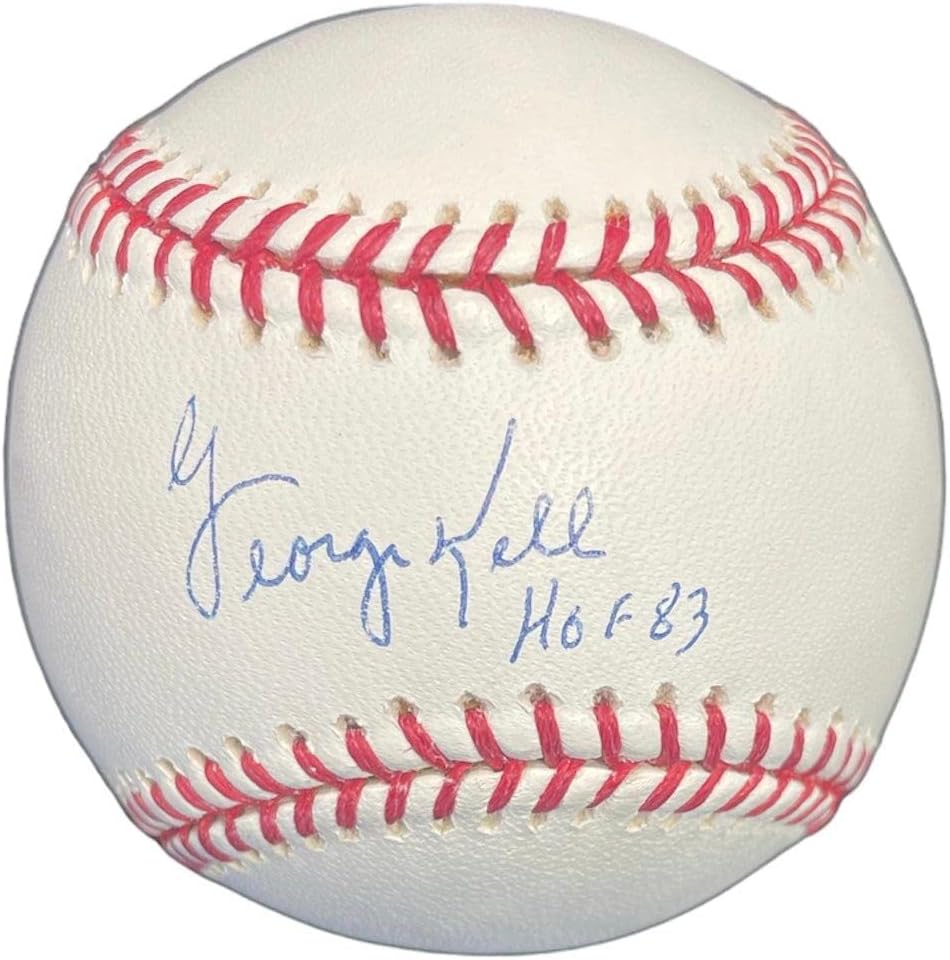 Джордж Келл с автограф от Официалния представител на Мейджър лийг бейзбол (JSA) - Бейзболни топки с автографи