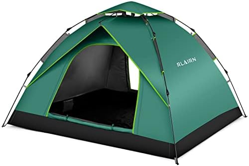 RLAIRN Изскачащи Палатки за нощуване на 4 човека, Водоустойчив, Фамилна палатка Незабавни действия с Ветрозащитными