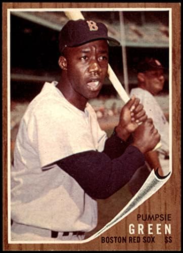 1962 Topps 153 NRM Пампси Грийн Бостън Ред Сокс (Бейзболна картичка) (Обикновен оттенък) EX/MT Red Sox