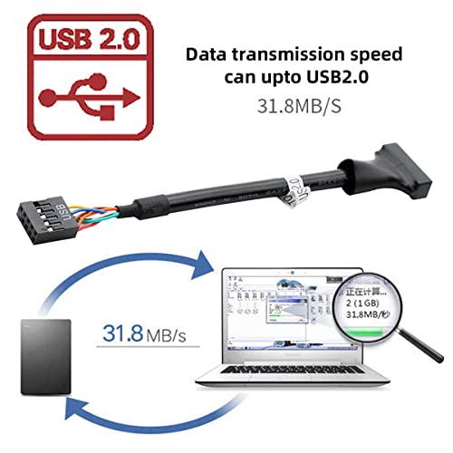 chenyang USB 2.0 9Pin към USB 3.0 20Pin Тяло Удължител на Заглавието Обратими за дънната платка 2 бр./компл.