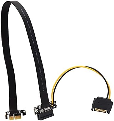 Съединители Странично PCI-E 1x Правоъгълен удължителен кабел x1 PCIe 3.0 Висока звукова карта PCI Express Странично