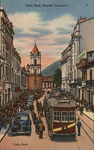 Calle Реал Богота, Колумбия Оригиналната антични картичка