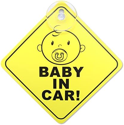 Стикер Jenbode Baby in Car за автомобили, Предупредителни знаци Baby On Board с вендузи, Здрава и без остатък