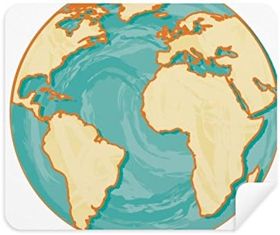Земята Син Океан Жълто Света Плат За Почистване на Екрана за Пречистване на 2 елемента Замшевой Тъкан
