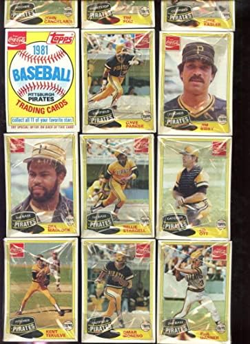 1981 Topps кока-кола Кока-Кола Pittsburgh Пирати Игра на Отбор Пълен Набор от Бейзболни картички с восъчен покритие