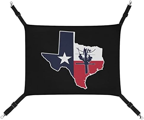 План на щата Тексас с Флага Линейщика Хамак за Домашни Любимци Удобна Регулируема Подвесная Легло за Дребни