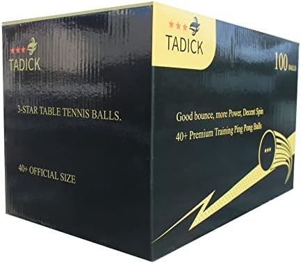 TADICK 100 Pack Тренировъчен Топка за Пинг-понг 3-Звезден Качество, Топки за Тенис на маса Премиум-клас
