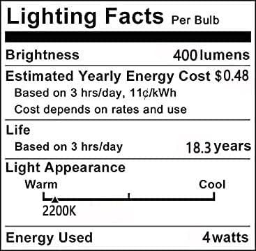Lxcom Lighting T300 Led лампа 4 W с регулируема яркост Реколта Led лампа с нажежаема жичка от 40 W Еквивалент