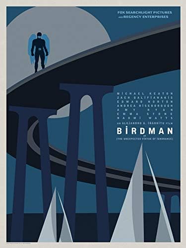 BIRDMAN 18x 24 Оригинален Промо-Постер на филма Рядка Лимитированная серия 500 San Diego City Series