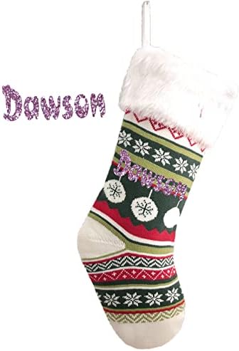 XIDOIS Персонализирани Коледни Чорапи с Потребителско Име Възли Чорапи Коледен Подаръчен Пакет за Семейна Почивка