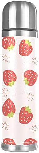 Светло Розово Ягодово Cartoony Плодов Термос С Вакуумна Изолация 1Л Компактна Бутилка За Напитки От Неръждаема Стомана