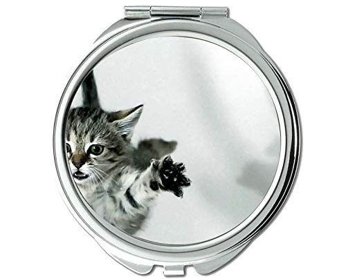 Карманное Огледало, Пада Коте домашни котки огледало за Мъже/Жени, 1 X 2X Увеличение на