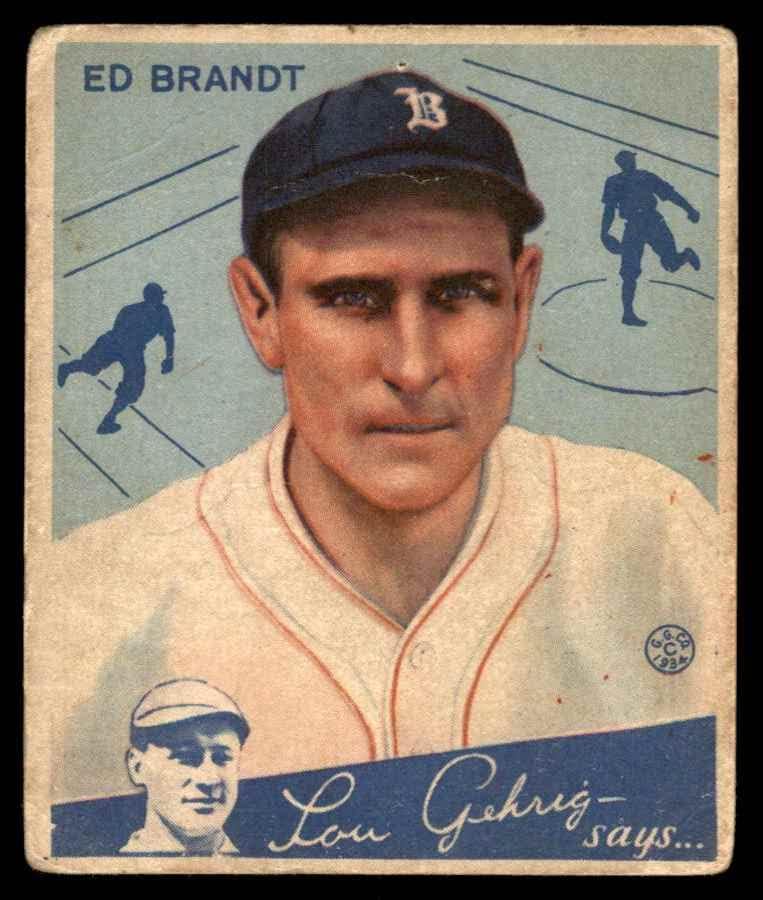 1934 Гуди 5 Ед Brandt Бостън Брейвз (Бейзболна картичка) СПРАВЕДЛИВИ Брейвз