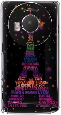 CaseMarket SoftBank LUMIX Phone (101P) Прозрачен Твърд калъф от поликарбонат [Колекция на Айфеловата кула - една Нощ символа]
