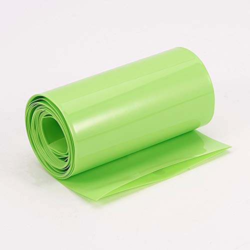 Bettomshin Плодов Зелен PVC Свиване на Тръба с Дължина 6,56 Фута 3,35 Инча Плосък за батерията 4 × 18650 1 бр.