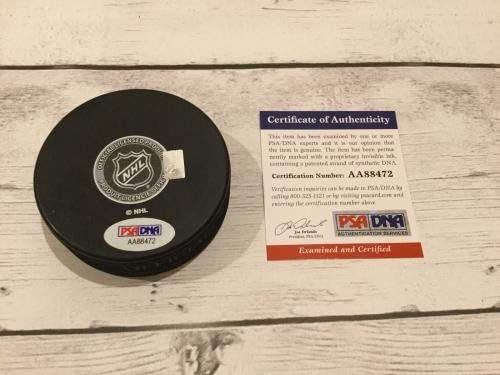 Джон Клингберг подписа хокей шайба Далас Старс PSA DNA COA с автограф b - за Миене на НХЛ с автограф